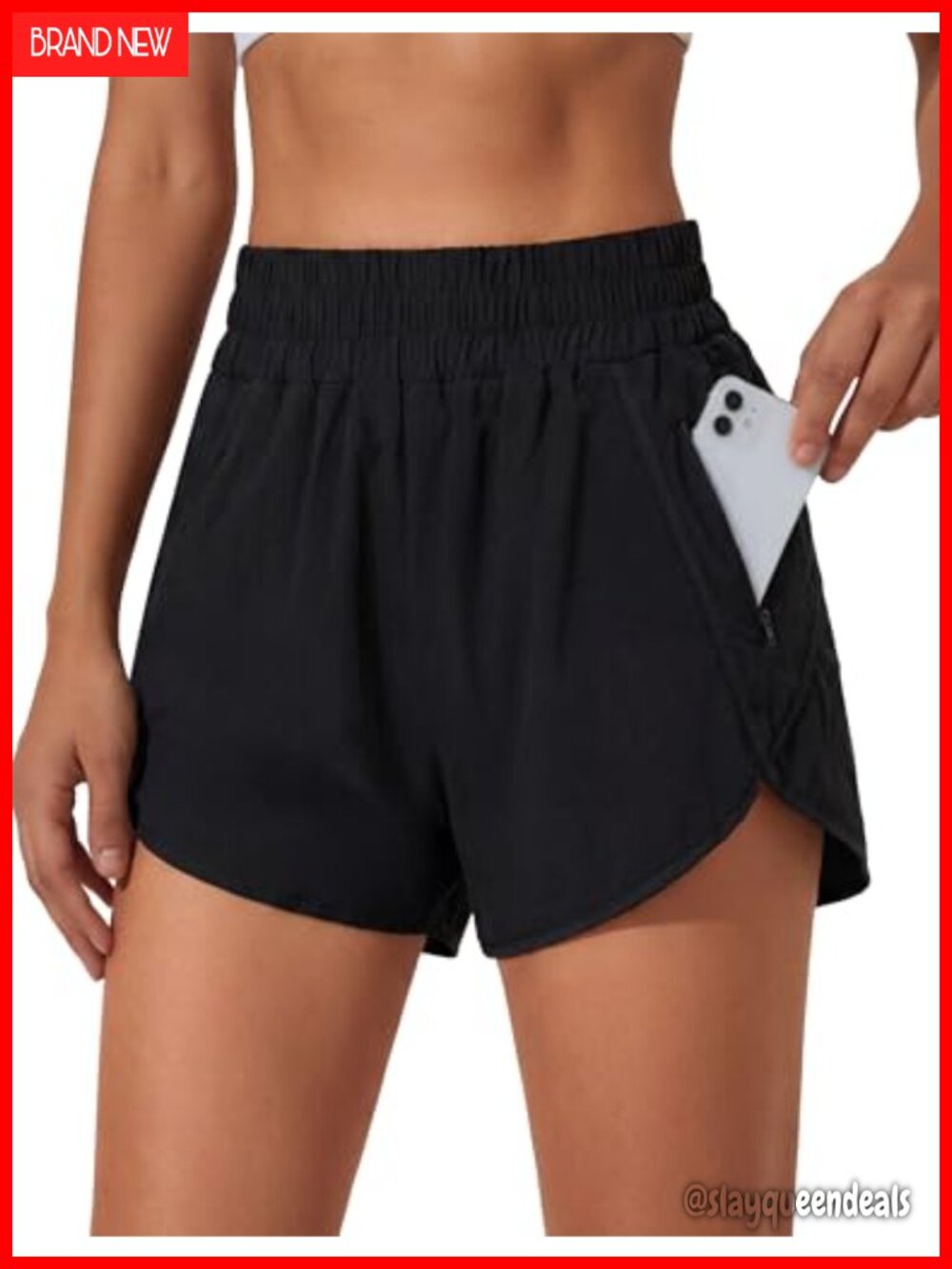 BMJL Womens High Waisted Running Shorts 2.5" Quick Dry with Pockets